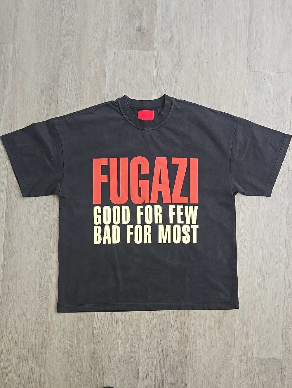 FUGAZI War Tee Washed Black Size S